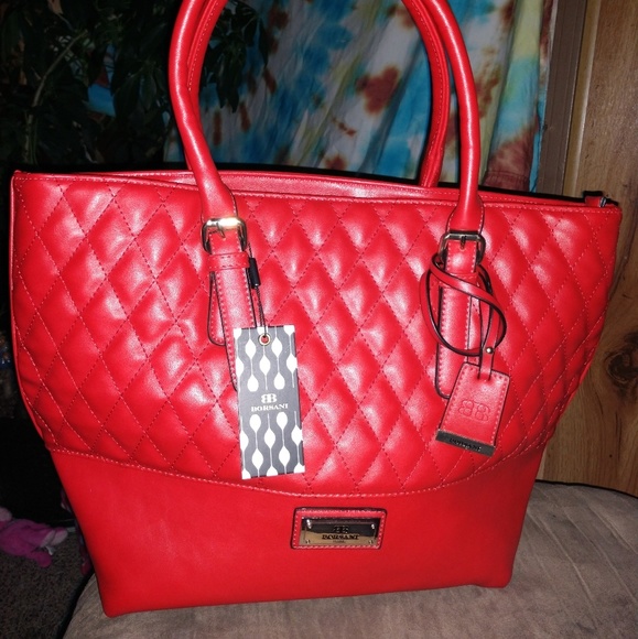 BORSANI FIRENZE BAG! Red Quilted!NWT! - Picture 6 of 7